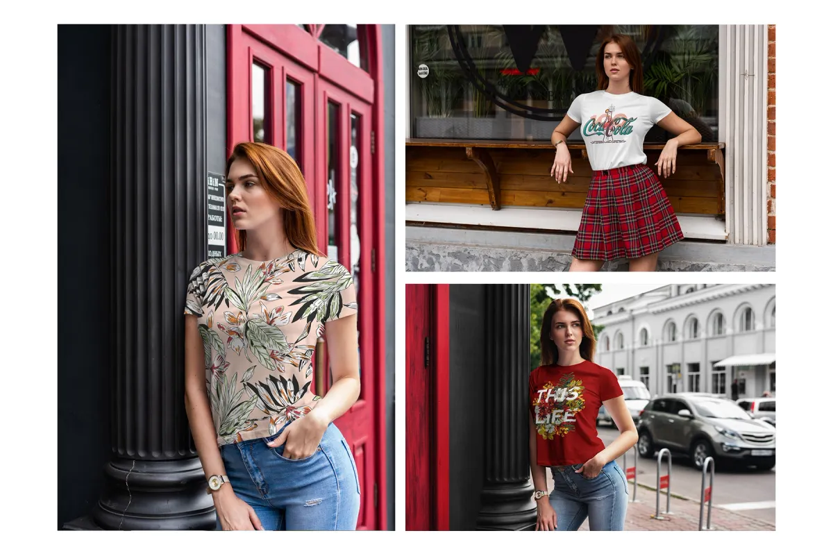 Women T-Shirt Mockup Bundle