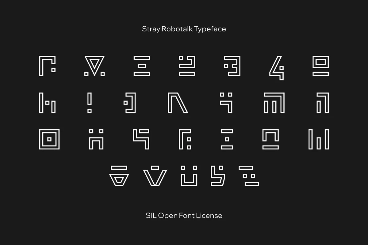 Stray Robotalk Typeface