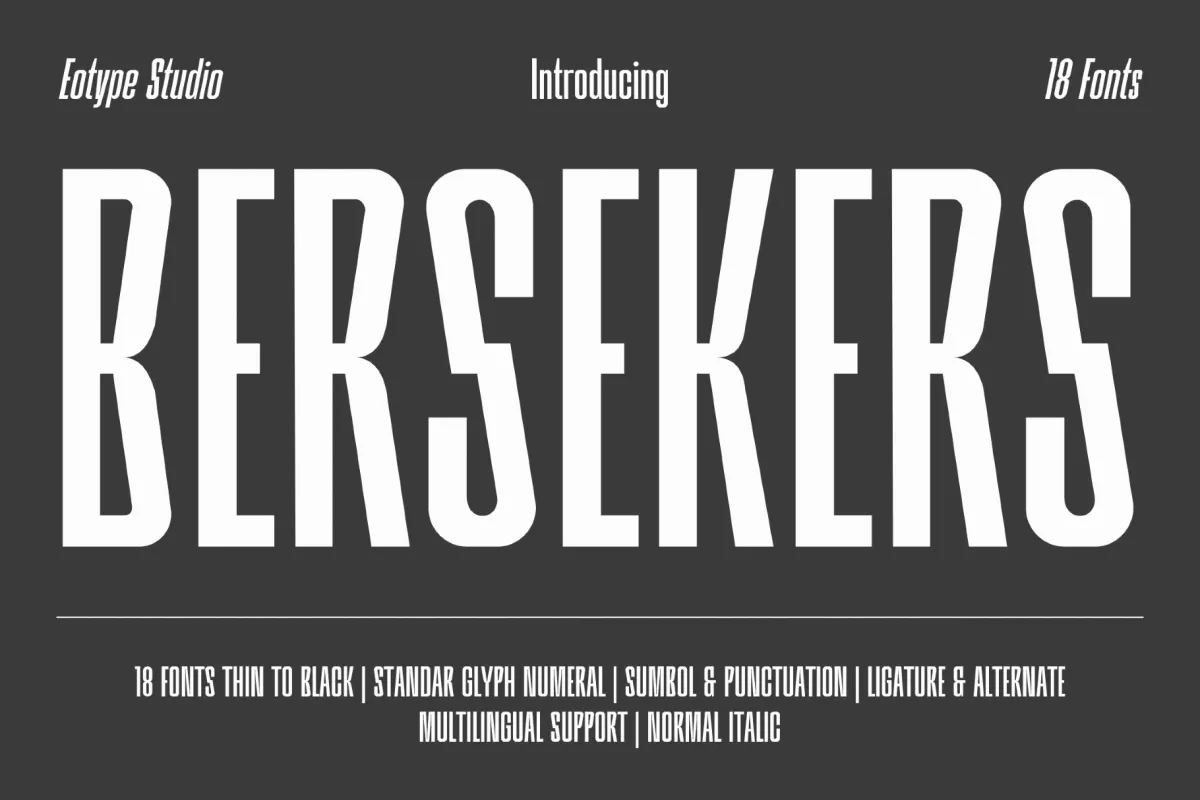 Bersekers - Urban Condensed Font