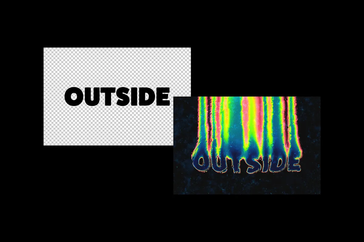 Trippy Liquid Distort Text Effect