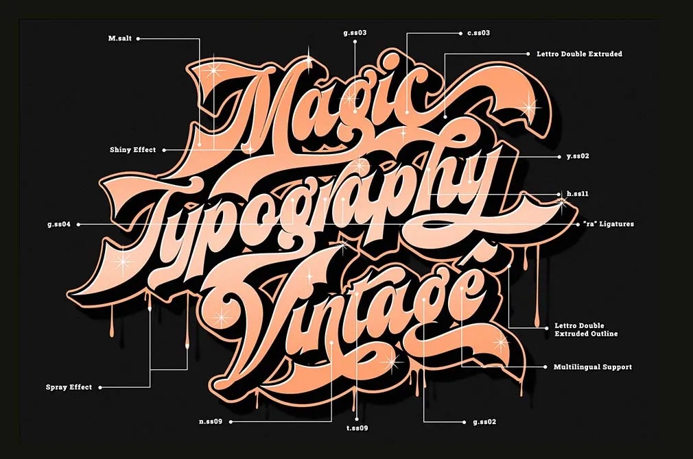 Lettro — Retro Layered Script