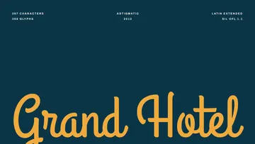 Grand Hotel - Free Retro Signage Script
