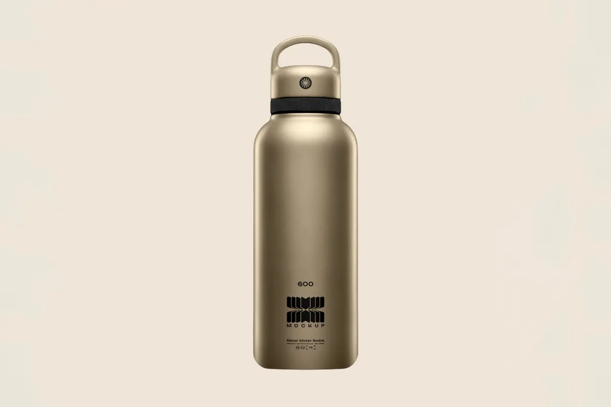 Reusable Metal Water Bottle Mockup