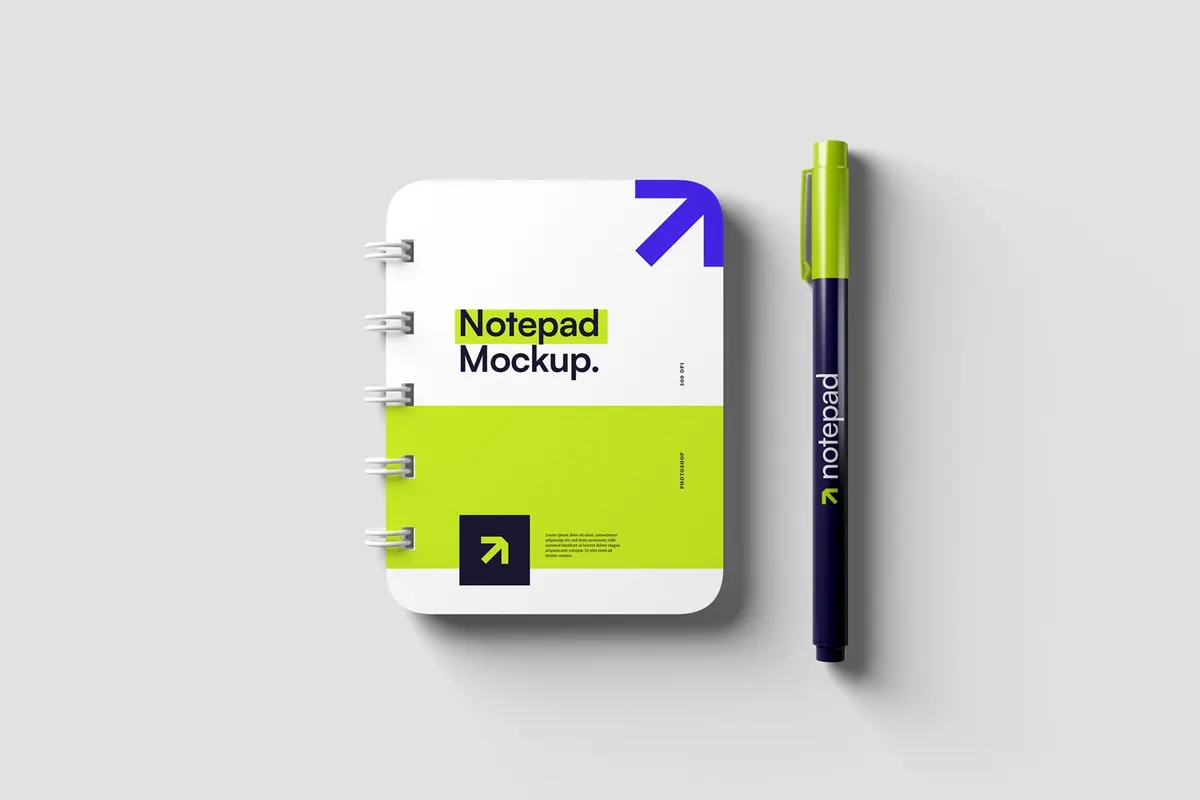 Pen and Notepad Mockups