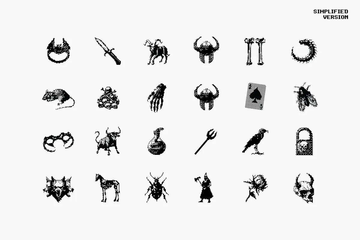 Dark Aesthetic Dithering Graphic Pack Vol.3