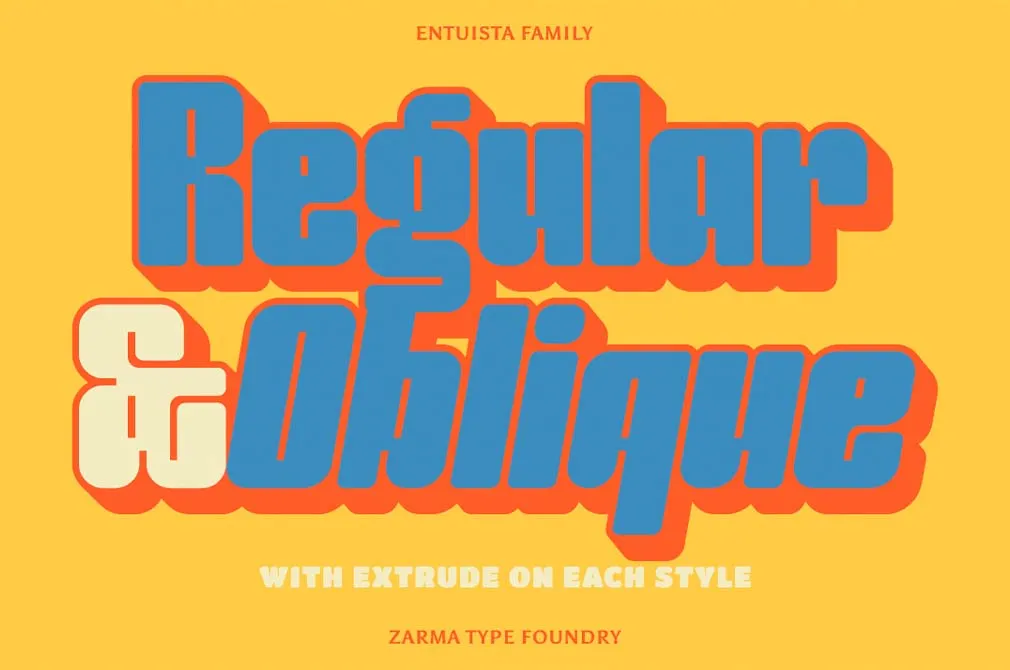 Entuista — Chunky Display Font