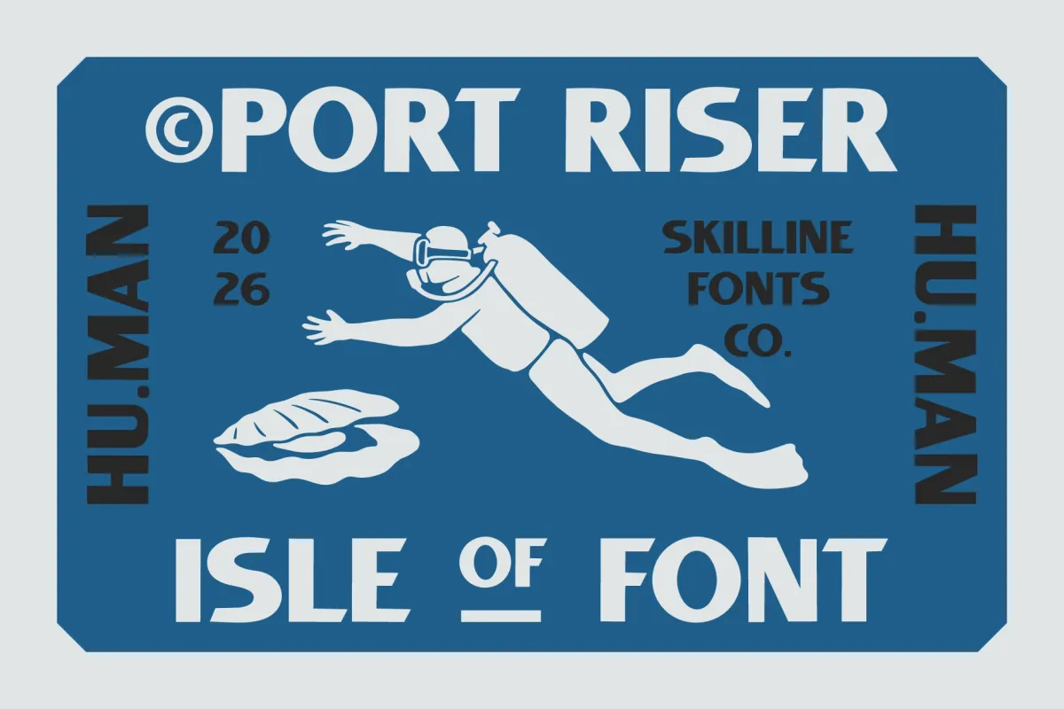 SFC Port Riser - Nautical Display Font