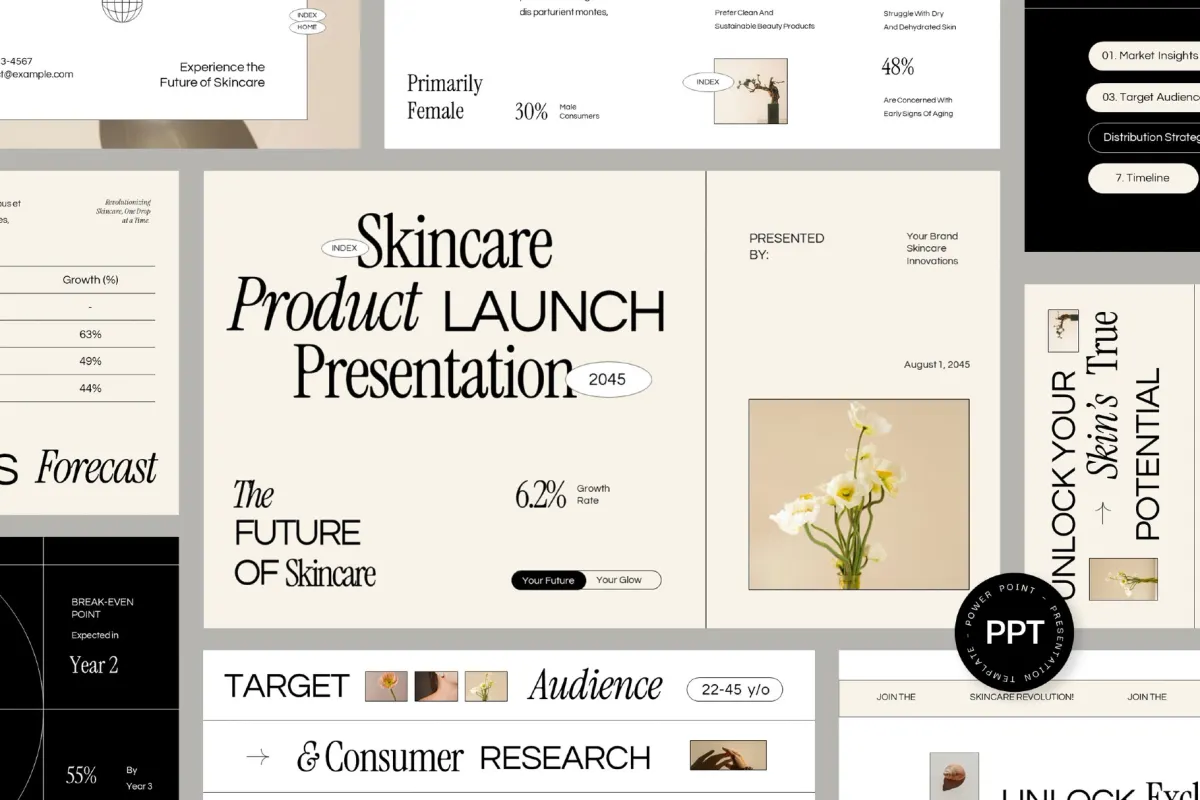 Skincare Product Launch Presentation Powerpoint