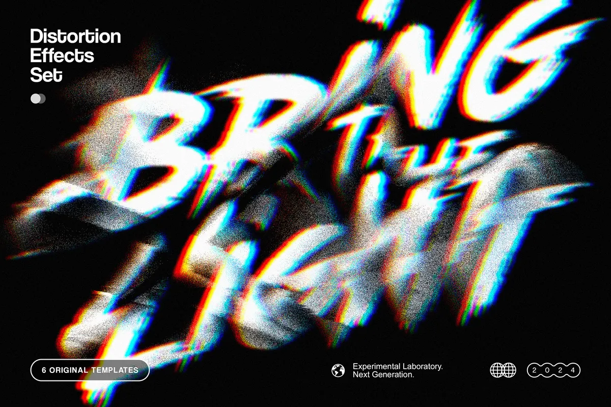 Glitch Distortion Text Effects Collection