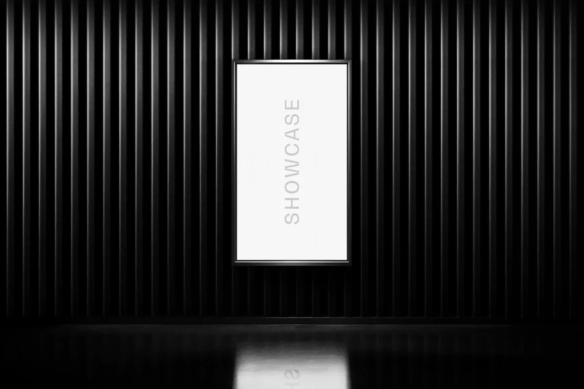 Glowing Vertical Screen Mockup