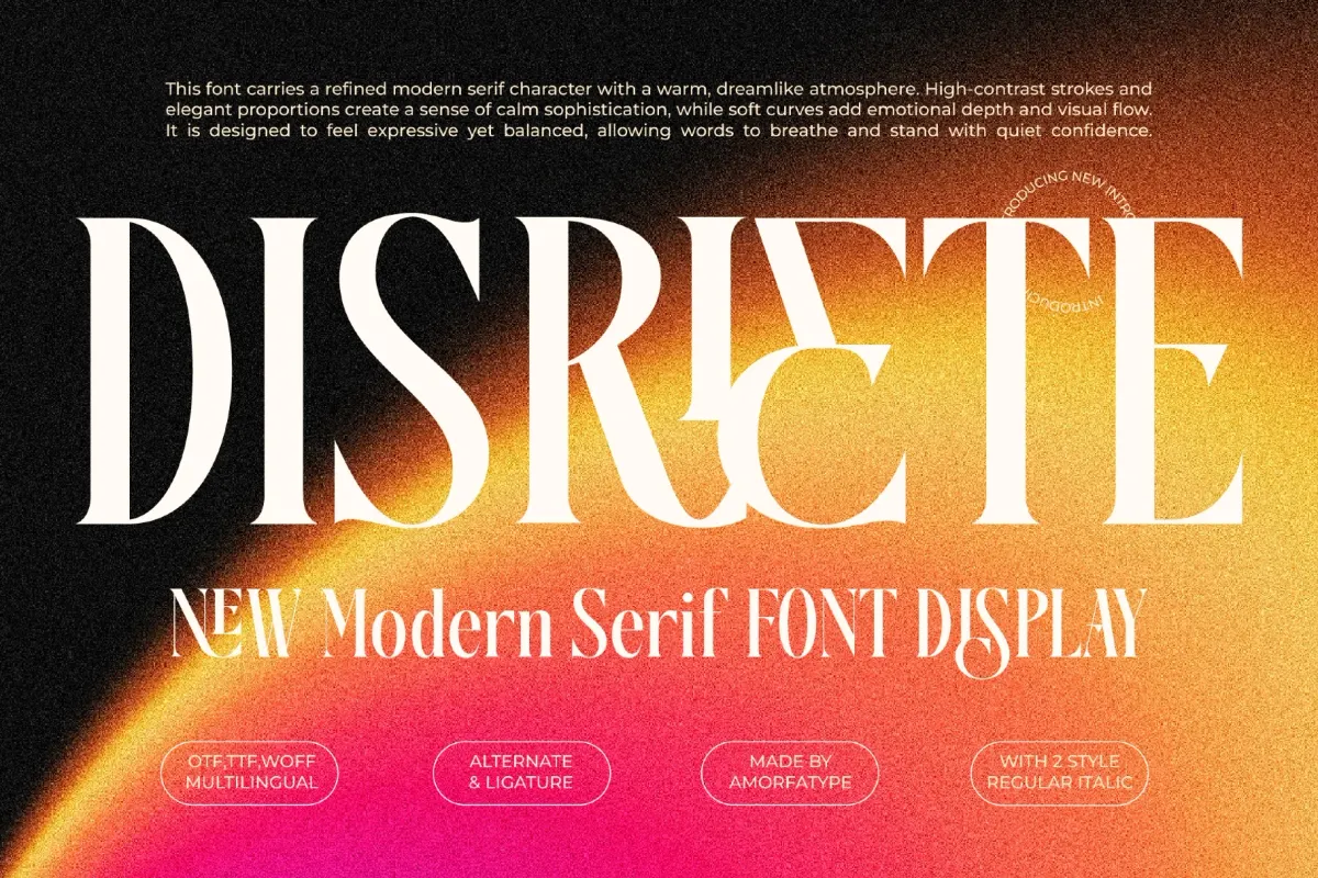 Disriete - Modern Serif Display Font