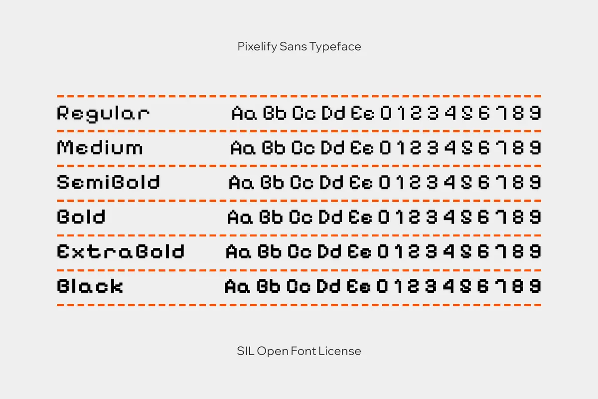 Pixelify Sans Typeface