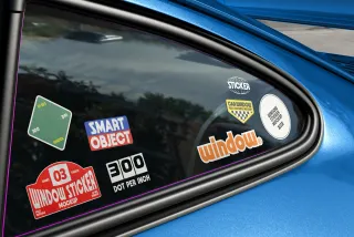 Car Window Sticker Mockup