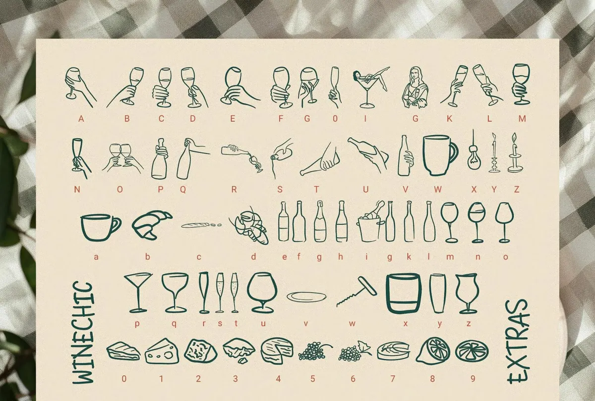 WineChic — Handwriting Font & Extras