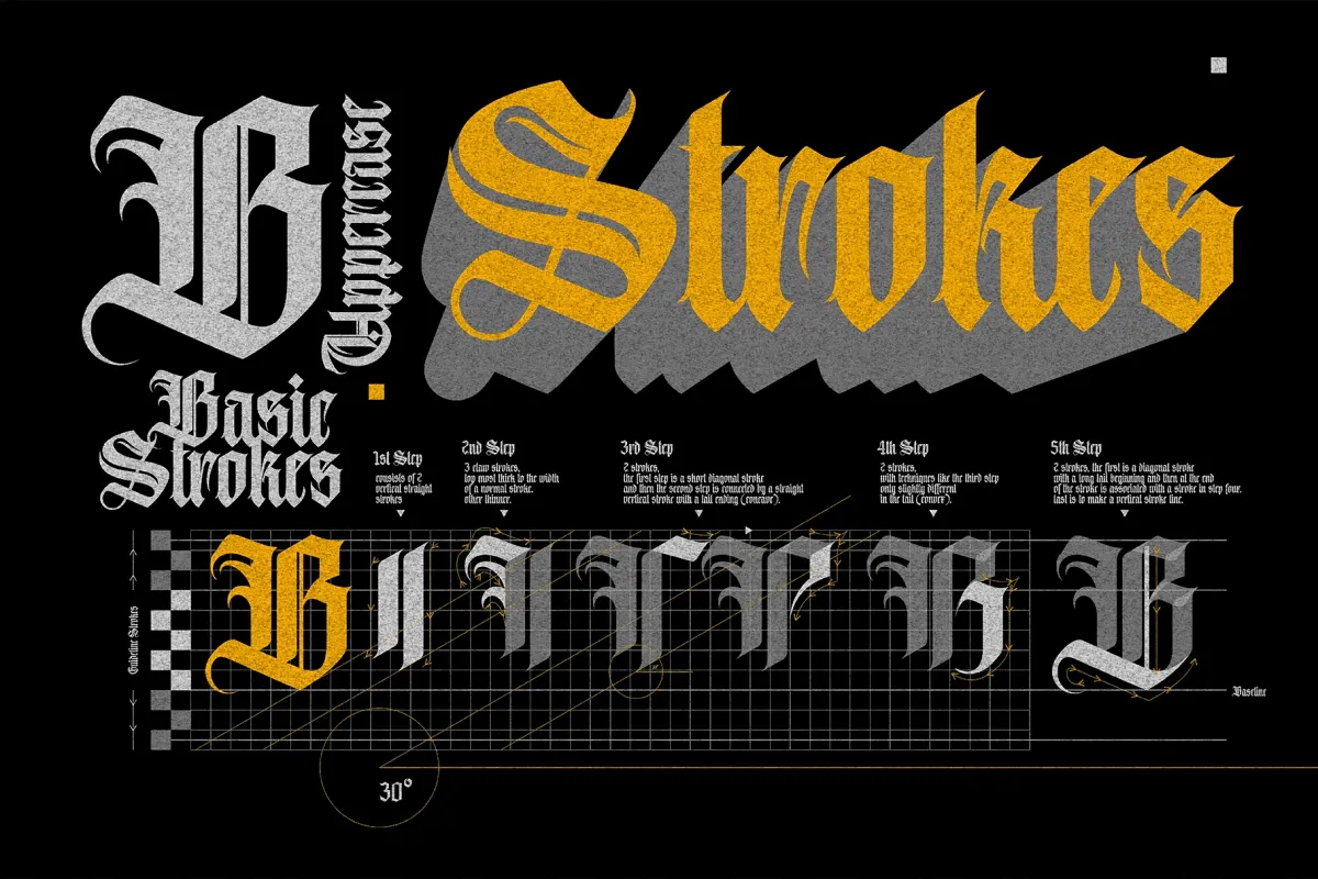 Avestrava - Ornamental Blackletter Font