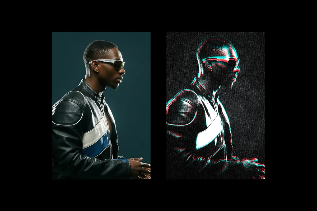 Color Glitch Photo Effect