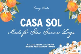 Casa Sol – Mediterranean Hand-Drawn Font Duo