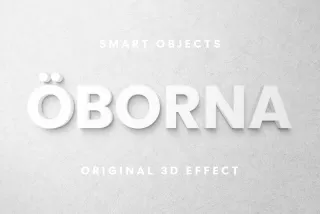 White 3D Signage Effect