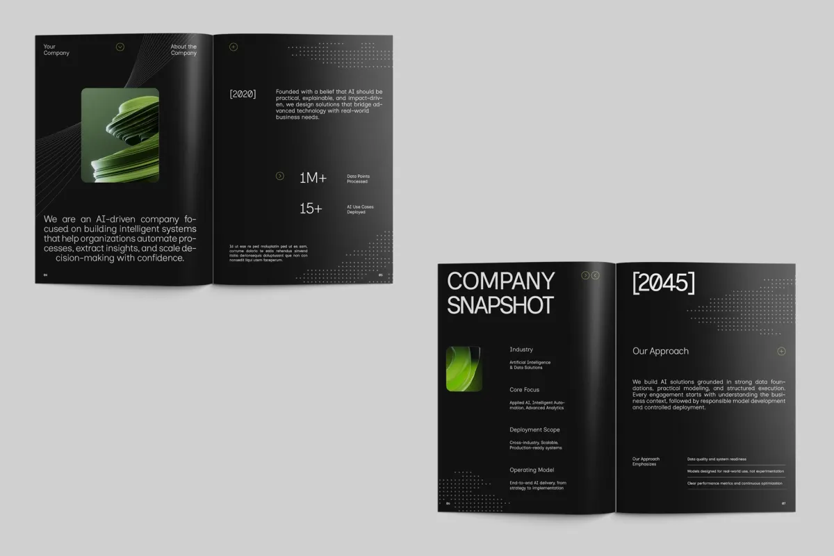 CANVA Minimalist AI Company Profile Template