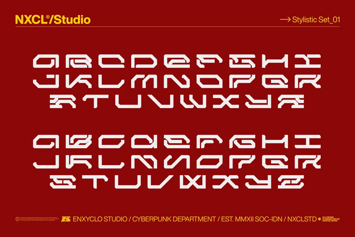GESROB - Cyberpunk Techno Display Font