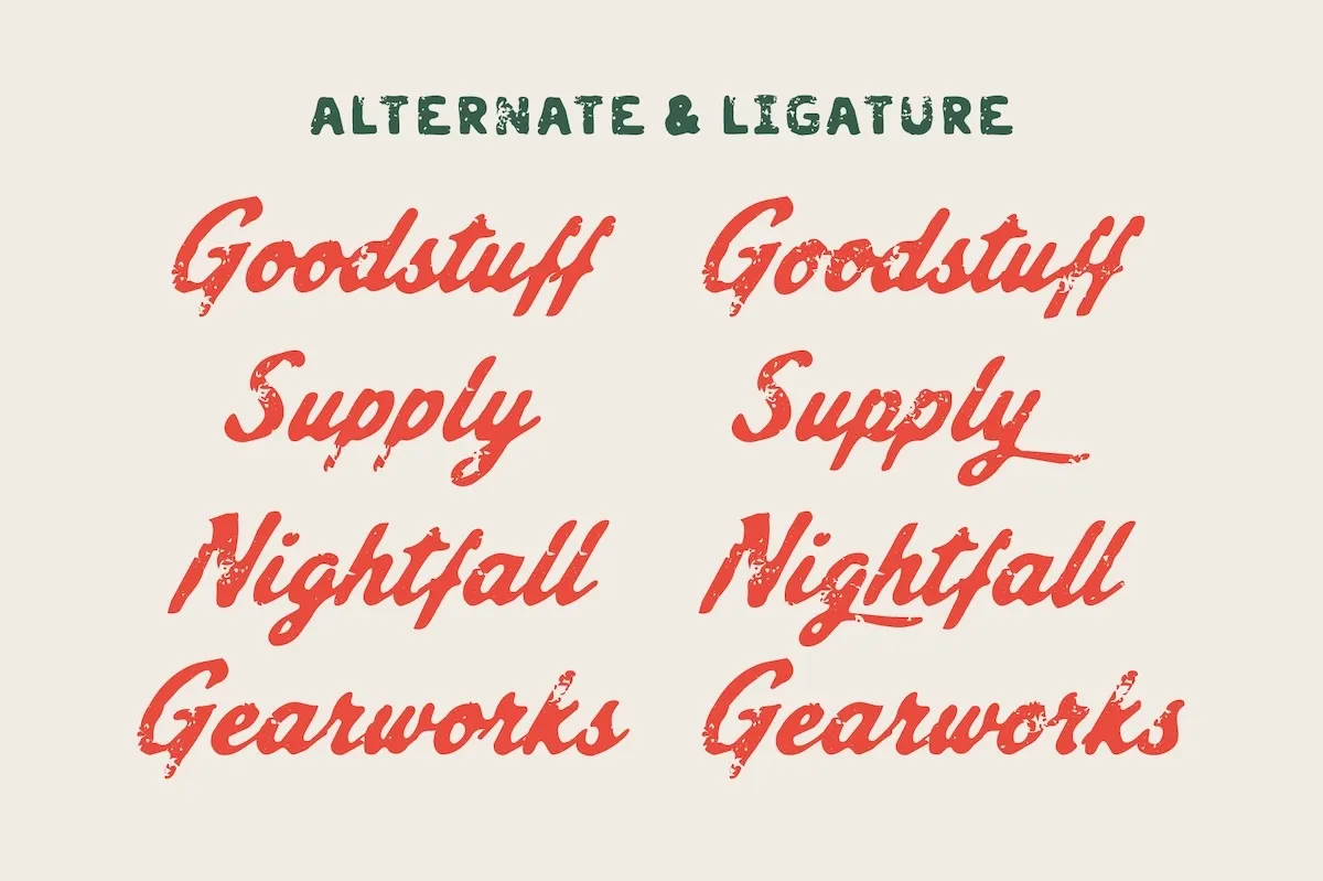 Gearline Motors - Vintage Garage Font Family