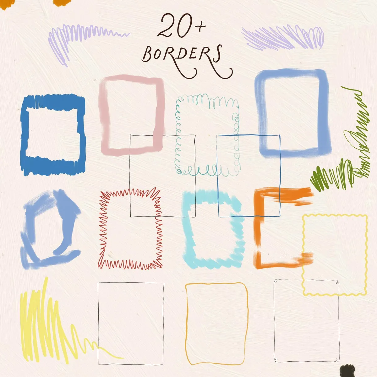 Messy Lines: Backgrounds & Borders