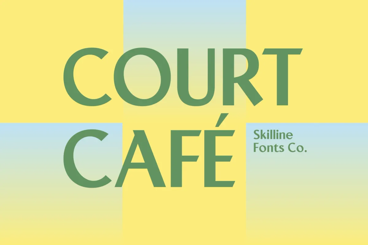 Court Cafe - Geometric Sans Serif Font