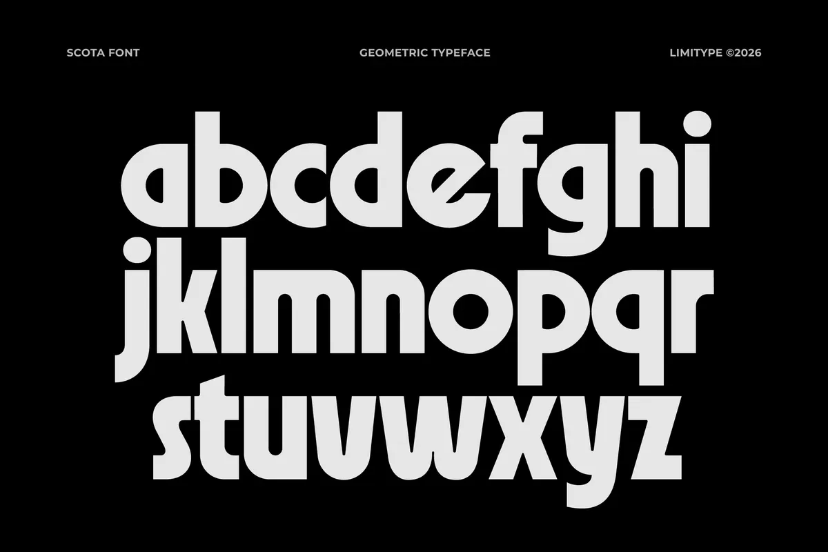 Scota - Bold Geometric Display Font