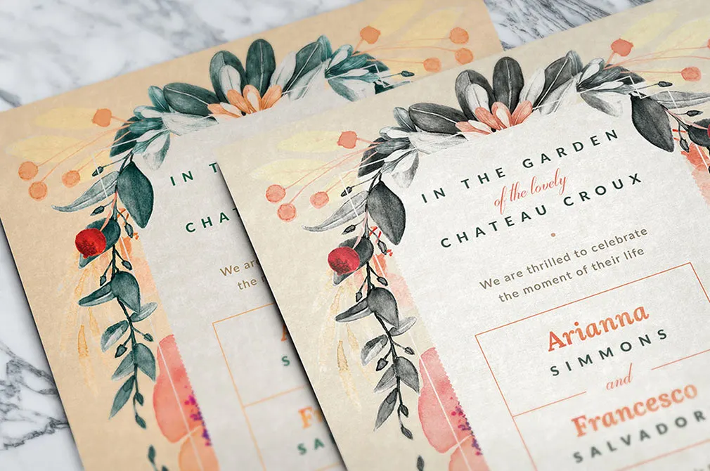 Blush Noir Wedding Invitations