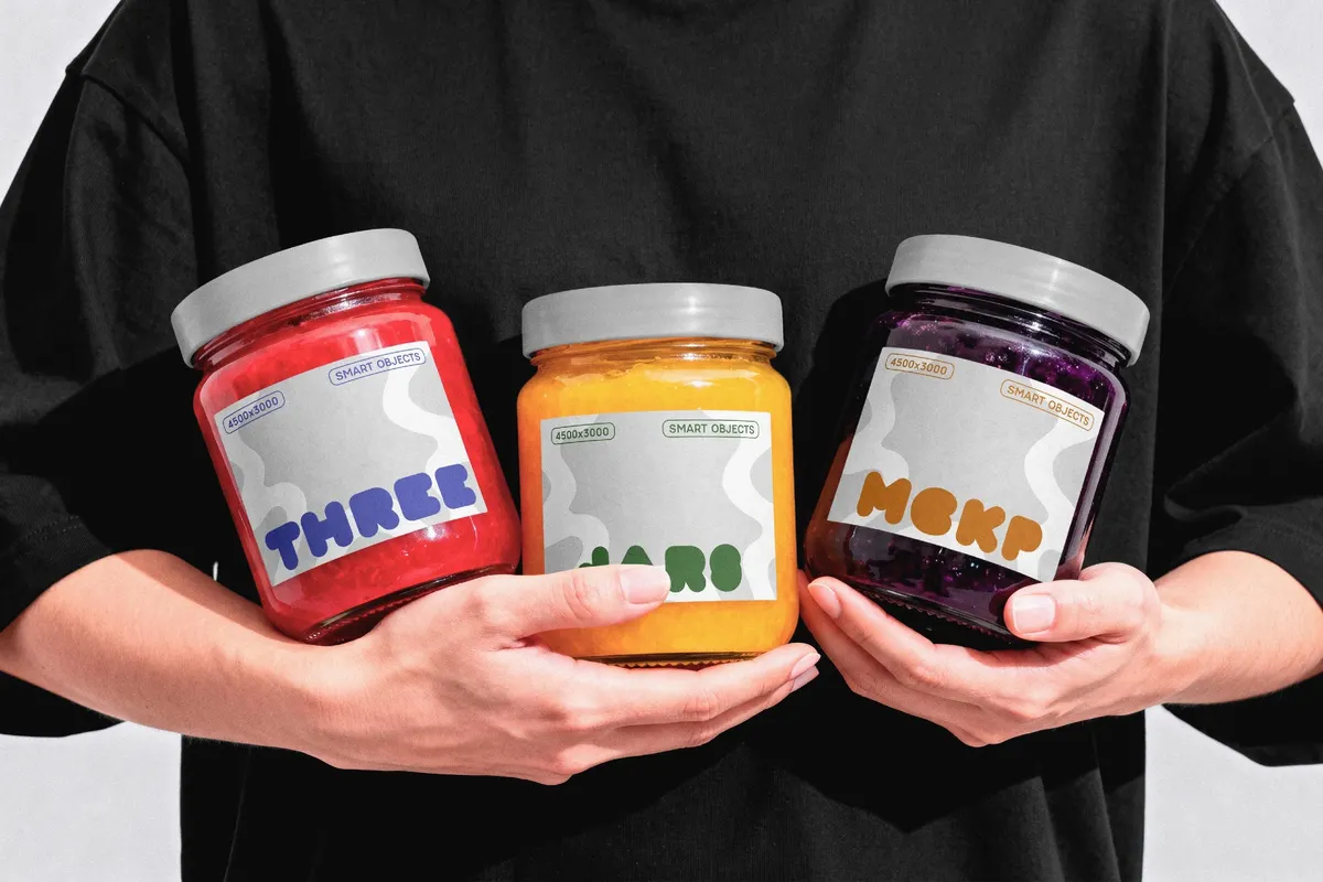 Food Packaging / Glass Jars Mockup