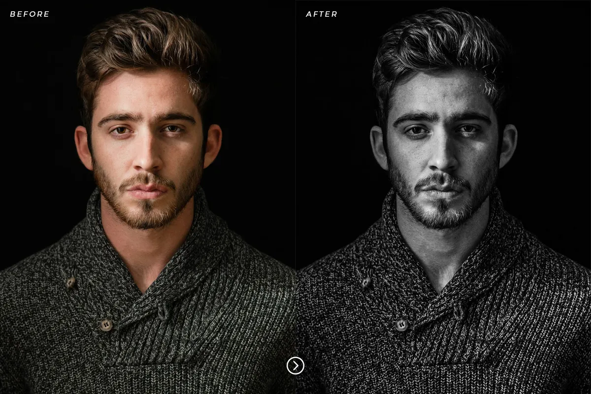 BW Portrait Lightroom Presets