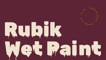 Rubik Wet Paint -Free Paint Drip Display Font