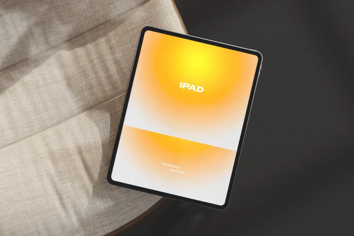 Linen Chair iPad Pro Mockup