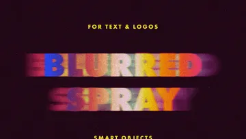 Blurred Spray Stencils Effect