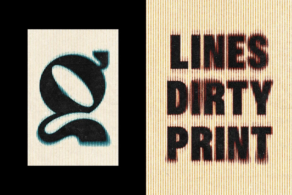 Dirty Lines Print Effect