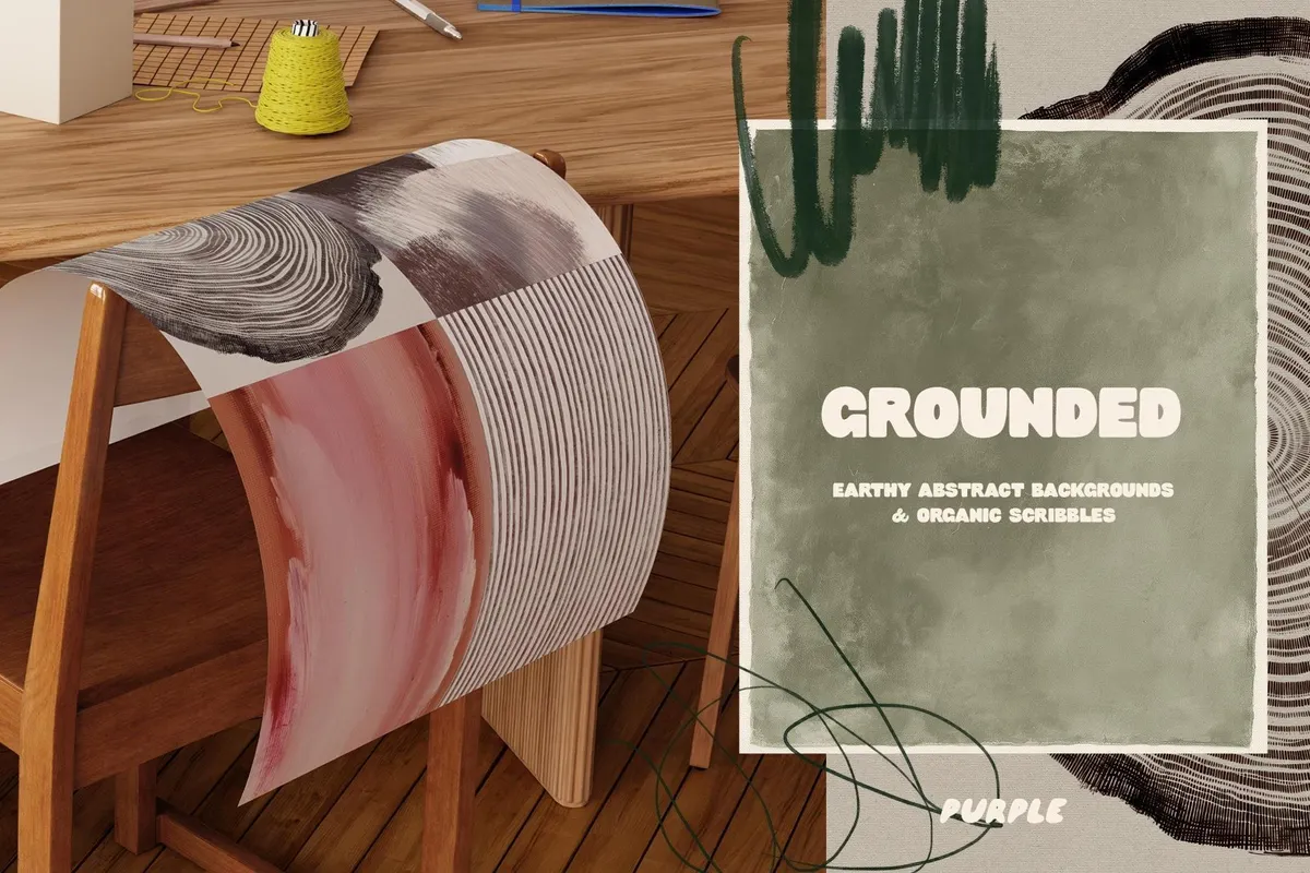 Grounded: Scribbles & Texture Backgrounds