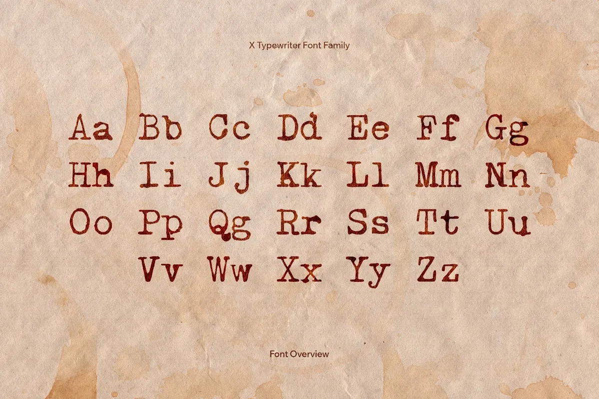 X Typewriter Font Family