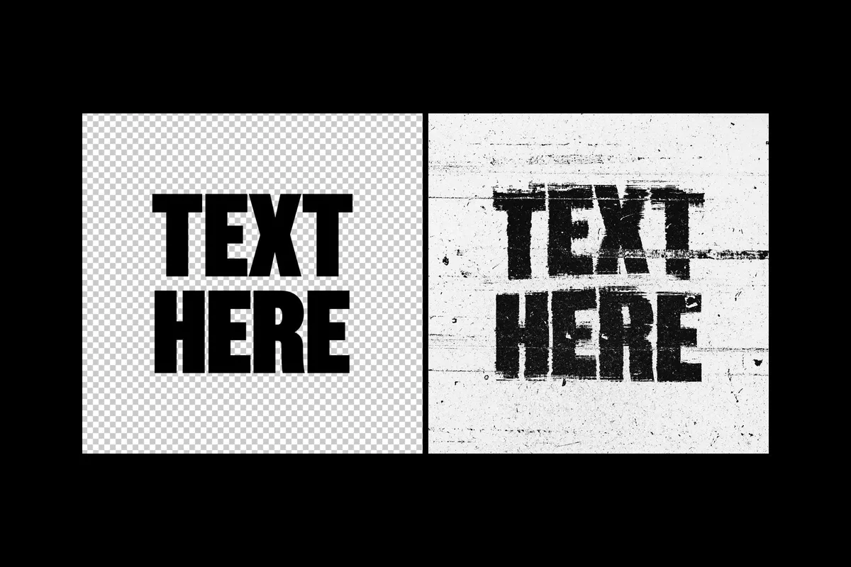 Bad Disrupted Print Text Effect