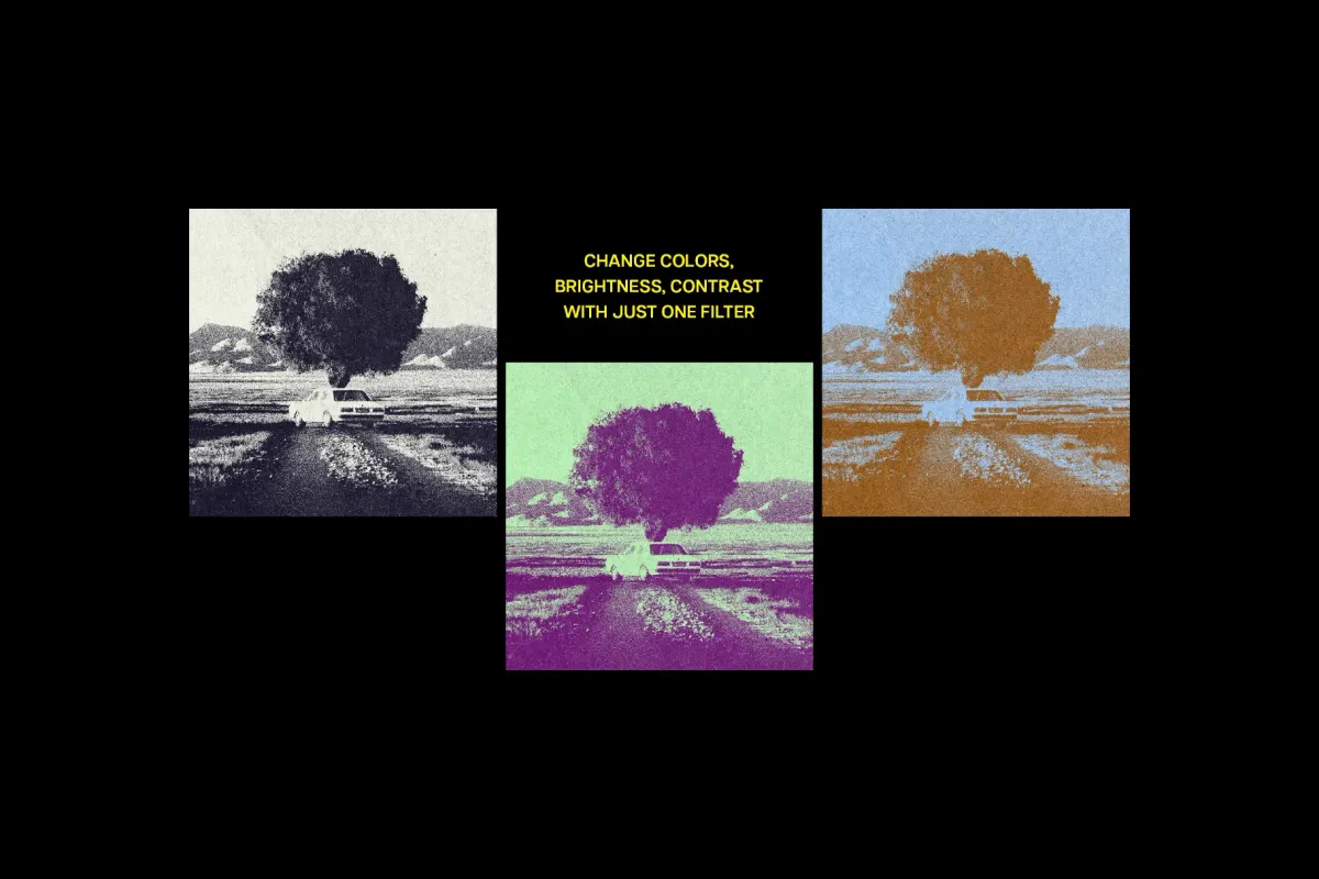 Color Risograph Photo Effect