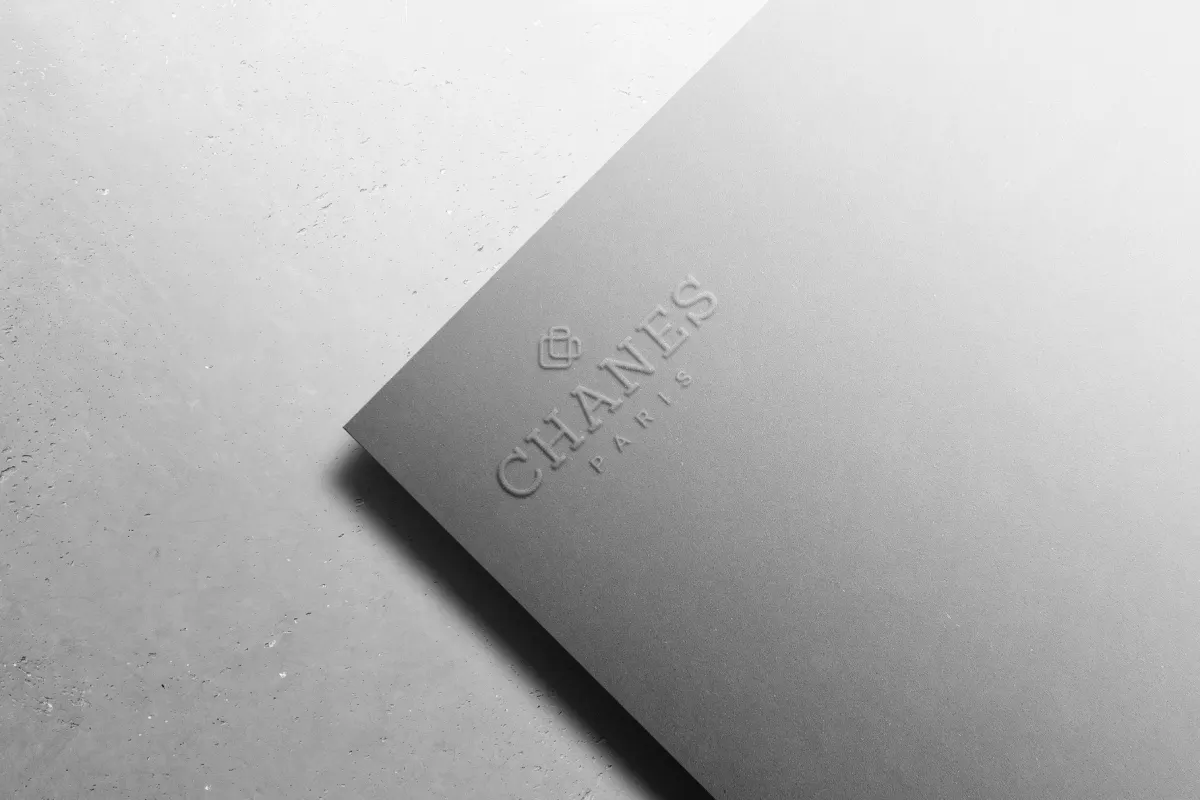 Diagonal Card Logo Mockup