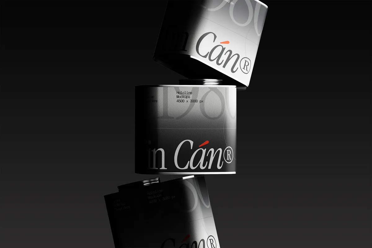 Oil Tin Can Mockup
