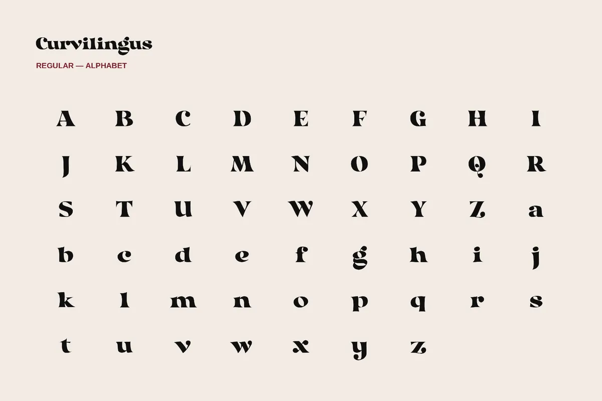 Curvilingus - Retro Poster Font