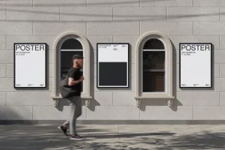 Outdoor Wall Poster Mockup
