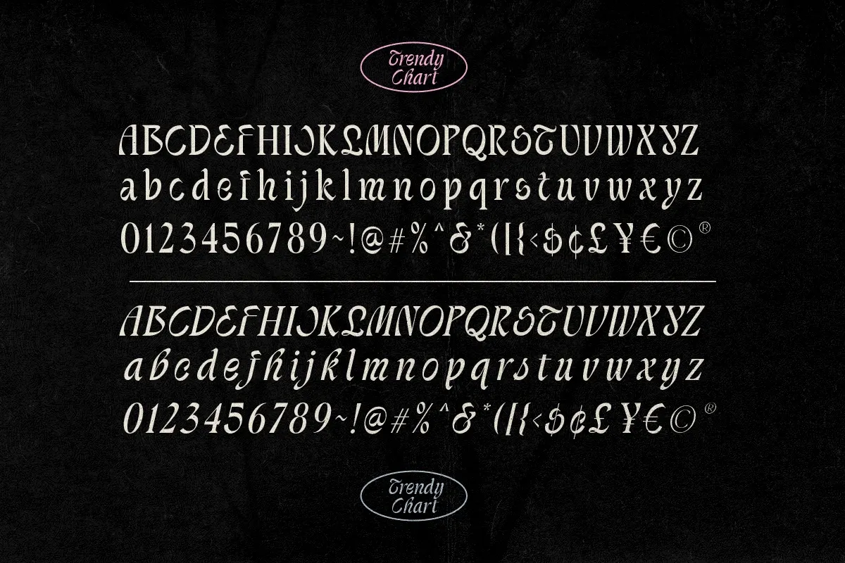 Trendy Chart - Unique Serif