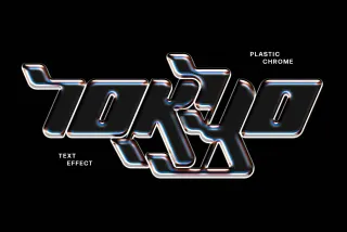 Holographic Chrome Text Effect