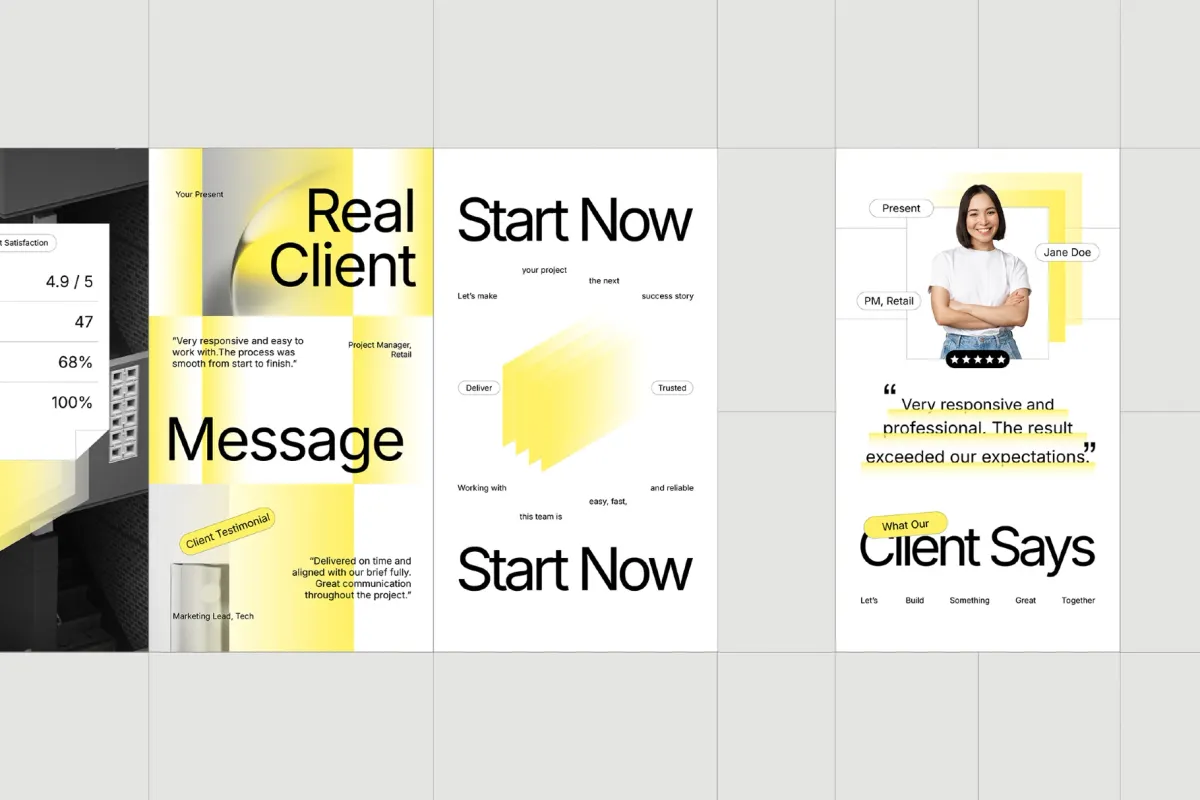 Client Testimonials Instagram Pack (AI, EPS, PSD)