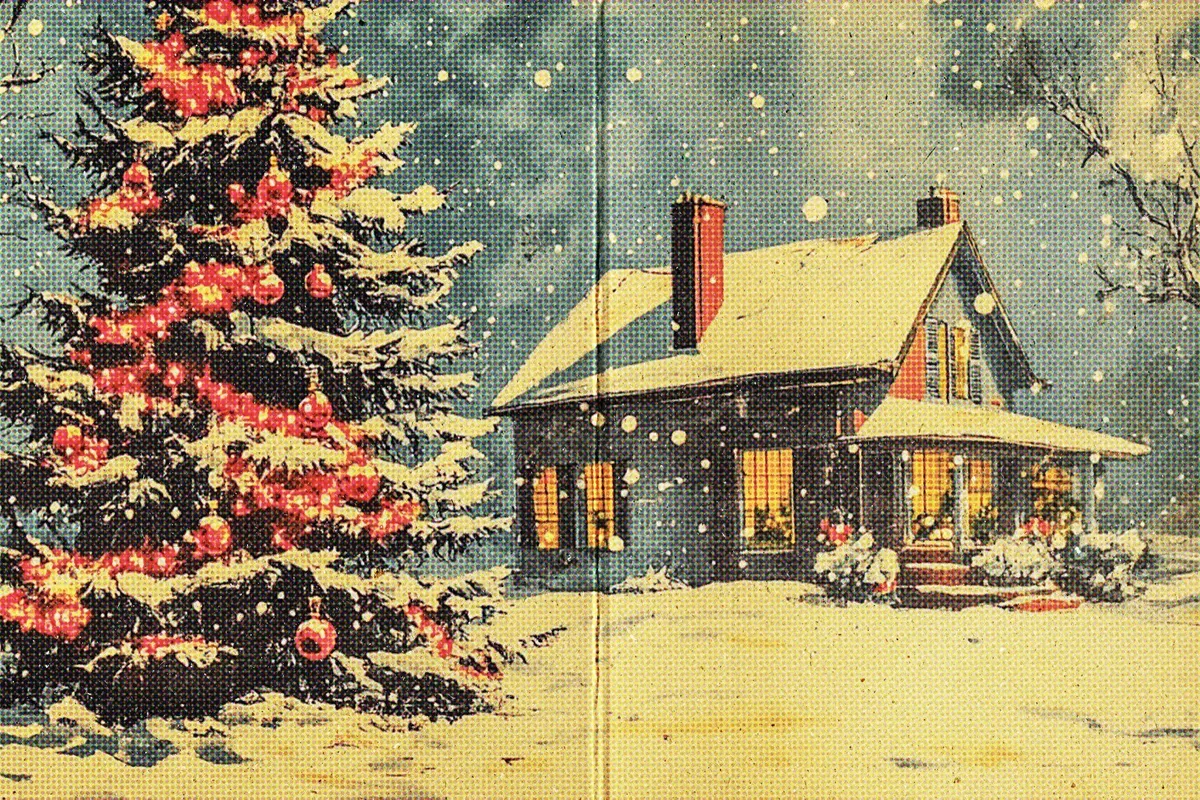Vintage Halftone Postcard Effect