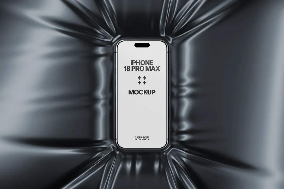 iPhone 18 Pro Max Mockup on Inflated Latex