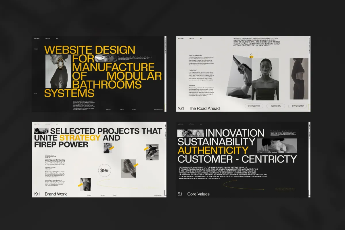 RUBE - Minimal Brand Strategy Deck Template