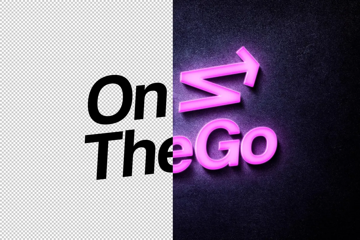 Purple Neon Mockup